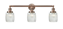 Innovations Lighting 205-AC-G302 - Colton - 3 Light - 32 inch - Antique Copper - Bath Vanity Light