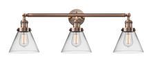Innovations Lighting 205-AC-G42 - Cone - 3 Light - 32 inch - Antique Copper - Bath Vanity Light