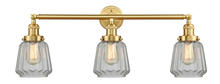 Innovations Lighting 205-SG-G142 - Chatham - 3 Light - 30 inch - Satin Gold - Bath Vanity Light