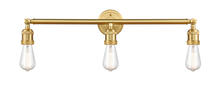 Innovations Lighting 205-SG - Bare Bulb - 3 Light - 30 inch - Satin Gold - Bath Vanity Light