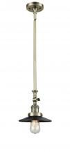 Innovations Lighting 206-AB-M6 - Railroad - 1 Light - 8 inch - Antique Brass - Stem Hung - Adjustable Mini Pendant