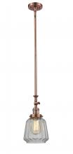 Innovations Lighting 206-AC-G142 - Chatham - 1 Light - 7 inch - Antique Copper - Stem Hung - Mini Pendant