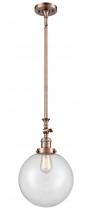 Innovations Lighting 206-AC-G202-10 - Beacon - 1 Light - 10 inch - Antique Copper - Stem Hung - Mini Pendant
