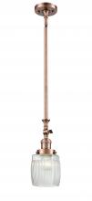Innovations Lighting 206-AC-G302 - Colton - 1 Light - 6 inch - Antique Copper - Stem Hung - Mini Pendant
