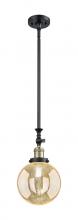 Innovations Lighting 206-BAB-G208-8 - Beacon - 1 Light - 8 inch - Black Antique Brass - Stem Hung - Adjustable Mini Pendant