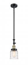 Innovations Lighting 206-BAB-G513 - Bell - 1 Light - 5 inch - Black Antique Brass - Stem Hung - Mini Pendant