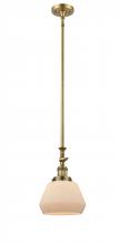 Innovations Lighting 206-BB-G171 - Fulton - 1 Light - 7 inch - Brushed Brass - Stem Hung - Mini Pendant