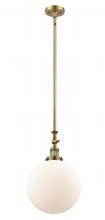 Innovations Lighting 206-BB-G201-12 - Beacon - 1 Light - 12 inch - Brushed Brass - Stem Hung - Mini Pendant