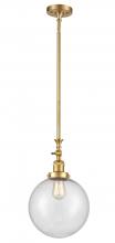 Innovations Lighting 206-SG-G204-10 - Beacon - 1 Light - 10 inch - Satin Gold - Stem Hung - Mini Pendant
