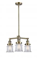 Innovations Lighting 207-AB-G182S - Canton - 3 Light - 18 inch - Antique Brass - Stem Hung - Chandelier