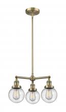 Innovations Lighting 207-AB-G204-6 - Beacon - 3 Light - 19 inch - Antique Brass - Stem Hung - Chandelier