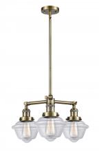 Innovations Lighting 207-AB-G532 - Oxford - 3 Light - 20 inch - Antique Brass - Stem Hung - Chandelier