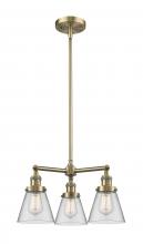 Innovations Lighting 207-AB-G62 - Cone - 3 Light - 19 inch - Antique Brass - Stem Hung - Chandelier