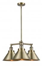 Innovations Lighting 207-AB-M10 - Briarcliff - 3 Light - 24 inch - Antique Brass - Stem Hung - Chandelier