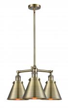 Innovations Lighting 207-AB-M13-AB - Appalachian - 3 Light - 21 inch - Antique Brass - Stem Hung - Chandelier