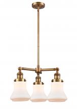 Innovations Lighting 207-BB-G191-LED - Bellmont - 3 Light - 18 inch - Brushed Brass - Stem Hung - Chandelier