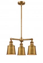 Innovations Lighting 207-BB-M9-BB - Addison - 3 Light - 19 inch - Brushed Brass - Stem Hung - Chandelier