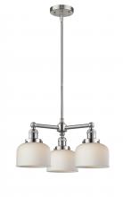 Innovations Lighting 207-SN-G71 - Bell - 3 Light - 22 inch - Brushed Satin Nickel - Stem Hung - Chandelier