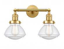Innovations Lighting 208-SG-G324 - Olean - 2 Light - 17 inch - Satin Gold - Bath Vanity Light