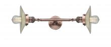 Innovations Lighting 208L-AC-G2-LED - Halophane - 2 Light - 9 inch - Antique Copper - Adjustable Bath Vanity Light
