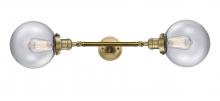 Innovations Lighting 208L-BB-G202-8-LED - Beacon - 2 Light - 8 inch - Brushed Brass - Adjustable Bath Vanity Light