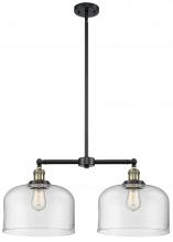 Innovations Lighting 209-BAB-G72-L - Bell - 2 Light - 21 inch - Black Antique Brass - Stem Hung - Adjustable Island Light