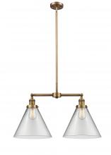 Innovations Lighting 209-BB-G42-L - Cone - 2 Light - 21 inch - Brushed Brass - Stem Hung - Adjustable Island Light