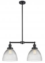 Innovations Lighting 209-OB-G222 - Seneca Falls - 2 Light - 21 inch - Oil Rubbed Bronze - Stem Hung - Adjustable Island Light