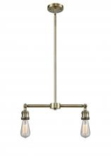 Innovations Lighting 209-AB - Bare Bulb - 2 Light - 8 inch - Antique Brass - Stem Hung - Island Light