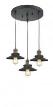 Innovations Lighting 211/3-BAB-M6 - Railroad 3 Light Multi-Pendant