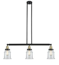 Innovations Lighting 213-BAB-G182 - Canton - 3 Light - 39 inch - Black Antique Brass - Stem Hung - Island Light