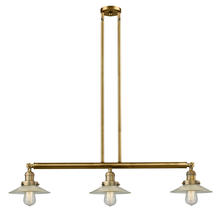 Innovations Lighting 213-BB-G2-LED - Halophane - 3 Light - 41 inch - Brushed Brass - Stem Hung - Adjustable Island Light