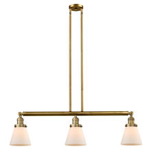 Innovations Lighting 213-BB-G61-LED - Cone - 3 Light - 39 inch - Brushed Brass - Stem Hung - Adjustable Island Light