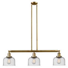 Innovations Lighting 213-BB-G74 - Bell - 3 Light - 41 inch - Brushed Brass - Stem Hung - Adjustable Island Light