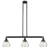 Innovations Lighting 213-BK-G172 - Fulton - 3 Light - 39 inch - Matte Black - Stem Hung - Adjustable Island Light