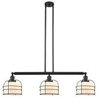 Innovations Lighting 213-BK-G71-CE - Bell Cage - 3 Light - 42 inch - Matte Black - Stem Hung - Island Light