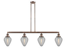Innovations Lighting 214-AC-G165 - Geneseo - 4 Light - 52 inch - Antique Copper - Stem Hung - Island Light