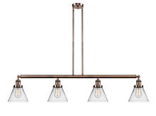 Innovations Lighting 214-AC-G42 - Cone - 4 Light - 52 inch - Antique Copper - Stem Hung - Island Light