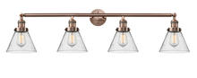 Innovations Lighting 215-AC-G44 - Cone - 4 Light - 44 inch - Antique Copper - Bath Vanity Light