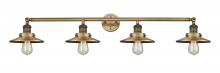 Innovations Lighting 215-BB-M4 - Railroad - 4 Light - 44 inch - Brushed Brass - Adjustable Bath Vanity Light