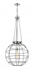 Innovations Lighting 221-1P-PC-CE-22-BK - Lake Placid - 1 Light - 22 inch - Polished Chrome - Chain Hung - Pendant