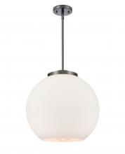 Innovations Lighting 221-1S-BK-G121-16 - Athens - 1 Light - 16 inch - Matte Black - Stem Hung - Pendant