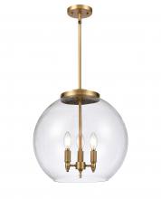 Innovations Lighting 221-3S-BB-G122-16 - Athens - 3 Light - 16 inch - Brushed Brass - Cord hung - Pendant