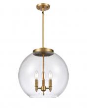 Innovations Lighting 221-3S-BB-G124-16 - Athens - 3 Light - 16 inch - Brushed Brass - Cord hung - Pendant