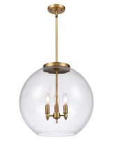 Innovations Lighting 221-3S-BB-G124-18 - Athens - 3 Light - 18 inch - Brushed Brass - Cord hung - Pendant