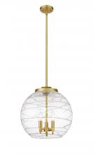 Innovations Lighting 221-3S-SG-G1213-16 - Athens Deco Swirl - 3 Light - 16 inch - Satin Gold - Cord hung - Pendant