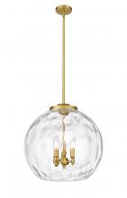 Innovations Lighting 221-3S-SG-G1215-18 - Athens Water Glass - 3 Light - 18 inch - Satin Gold - Stem hung - Pendant