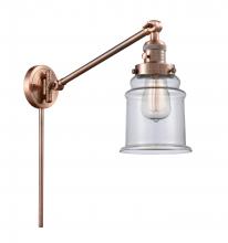 Innovations Lighting 237-AC-G182 - Canton - 1 Light - 8 inch - Antique Copper - Swing Arm