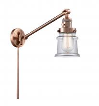 Innovations Lighting 237-AC-G182S - Canton - 1 Light - 8 inch - Antique Copper - Swing Arm