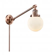 Innovations Lighting 237-AC-G201-6 - Beacon - 1 Light - 6 inch - Antique Copper - Swing Arm